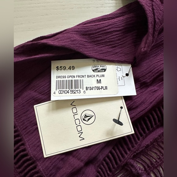 Volcom Even More Dress, Women's Medium, Purple/Plum, NWT - Picture 5 of 5
